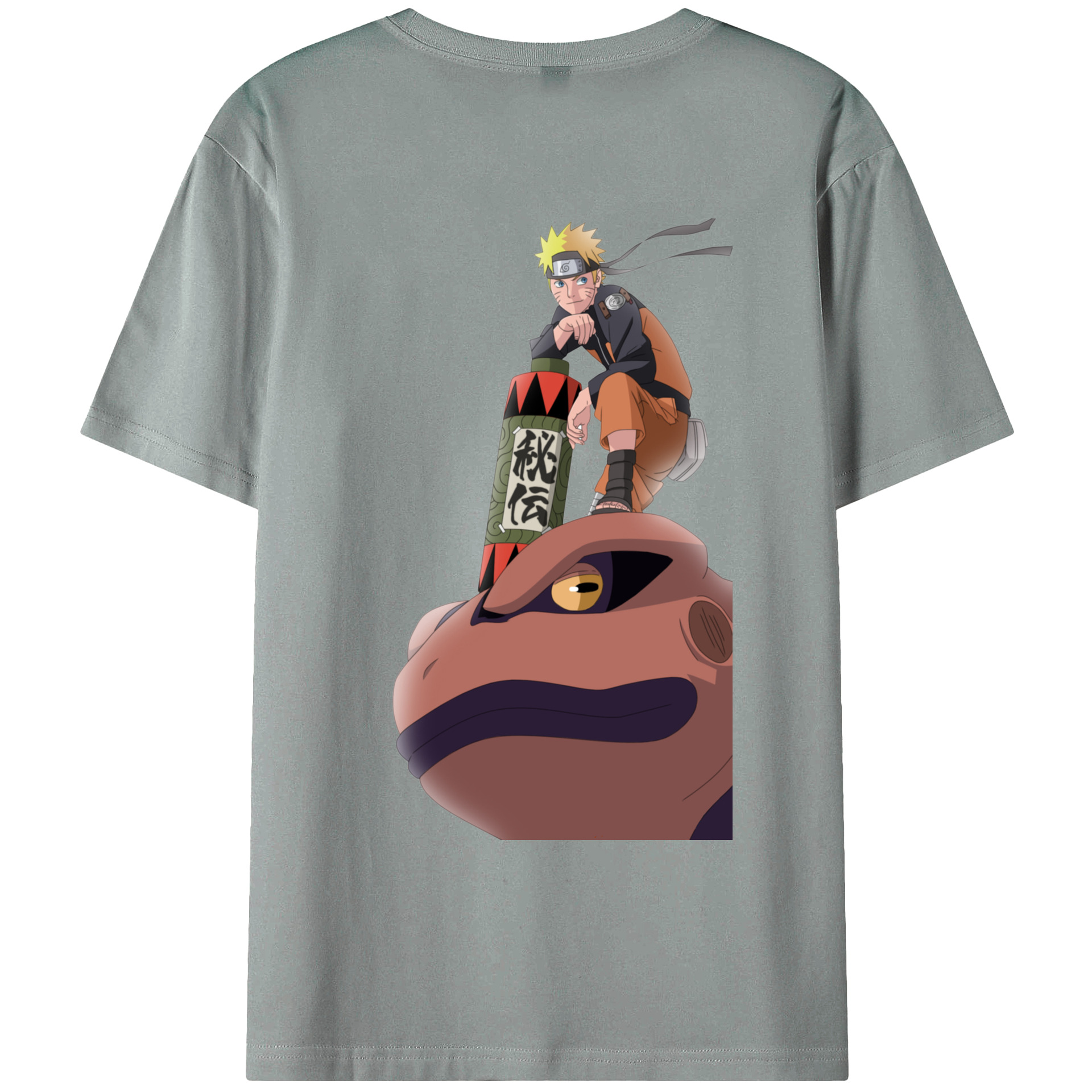 （画像用） NARUTO -ナルト- うずまき ナルト Uzumaki Naruto 綿100％ メンズ半袖Tシャツ（バックプリント） 通気性